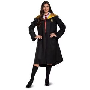 Harry Potter Adult Hogwarts Halloween Costume Hooded Robe One Size adult
